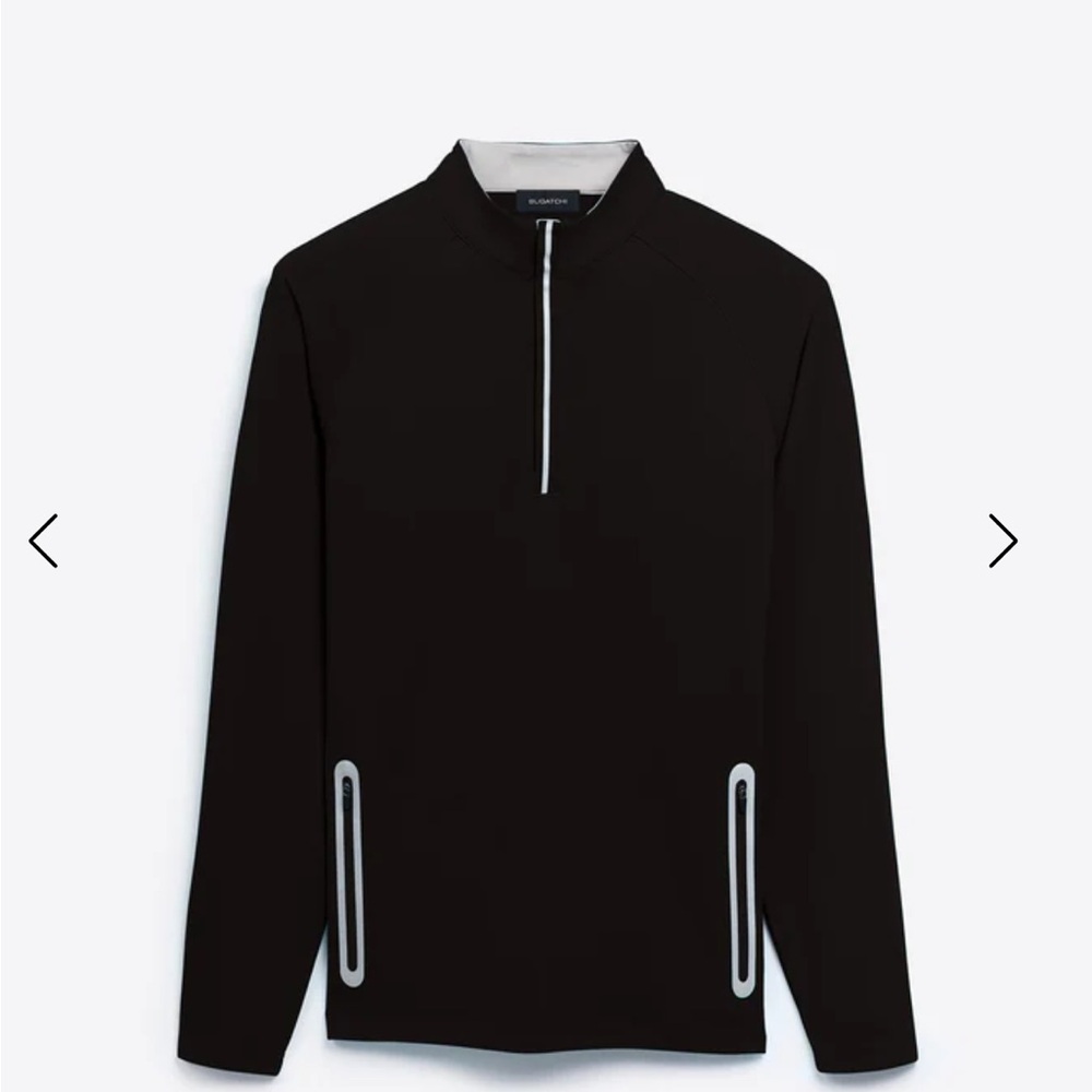 Bugatchi Solid Quarter Zip Mock Neck Pullover Siz… - image 2